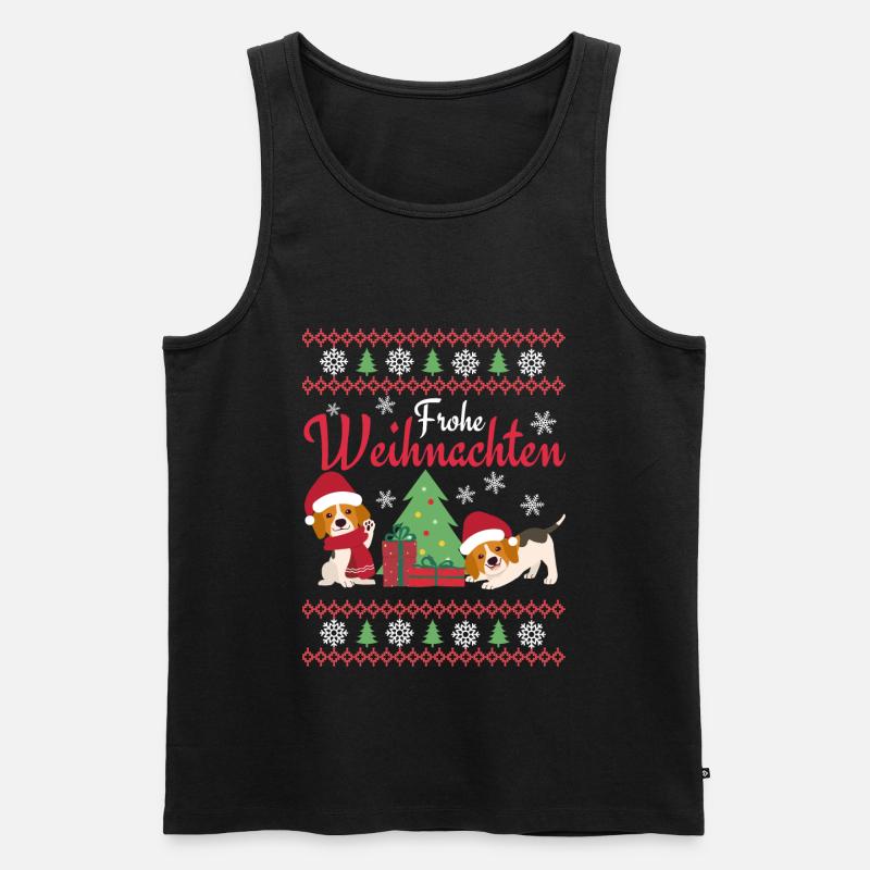 Beagle Weihnachten - Männer Premium Bio Tank Top - Schwarz