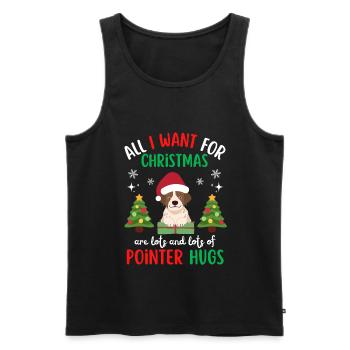 Christmas Sweet English Pointer Lover Kawaii - Men's Premium Organic Tank Top - black - Front - AI Model Male 178 light (178cm)