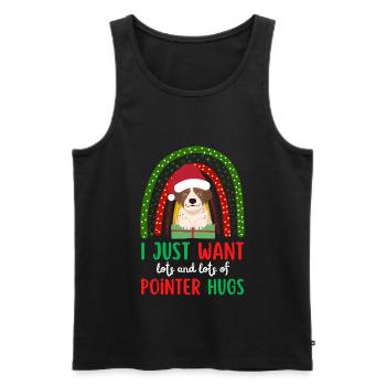 Christmas Sweet English Pointer Lover Kawaii - Men's Premium Organic Tank Top - black - Front - AI Model Male 178 light (178cm)