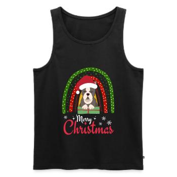 Noël Sweet Boston Terrier Kawaii - Débardeur bio Premium Homme - noir - Devant - Michal (187cm)