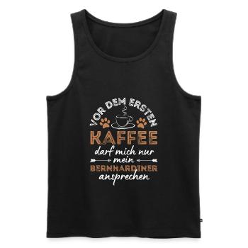 St. Bernard Coffee Dog Cafe - Débardeur bio Premium Homme - noir - Devant - Michal (187cm)
