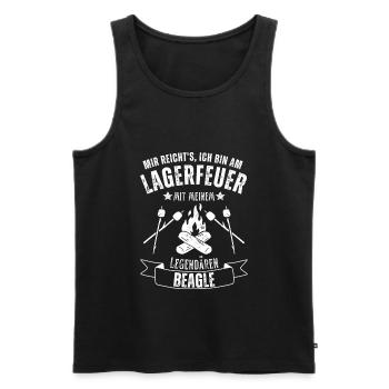 Beagle Outdoor Hund Natur Wandern Campen - Männer Premium Bio Tank Top - Schwarz - Vorne - Michal (187cm)