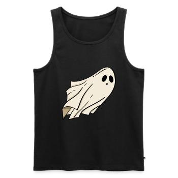 Halloween fantôme - Débardeur bio Premium Homme - noir - Devant - Michal (187cm)