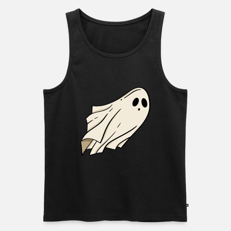 Geist Halloween - Männer Premium Bio Tank Top - Schwarz