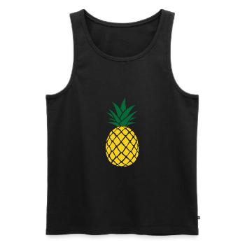 Ananas Ananas - Männer Premium Bio Tank Top - Schwarz - Vorne - AI Model Male 178 light (178cm)