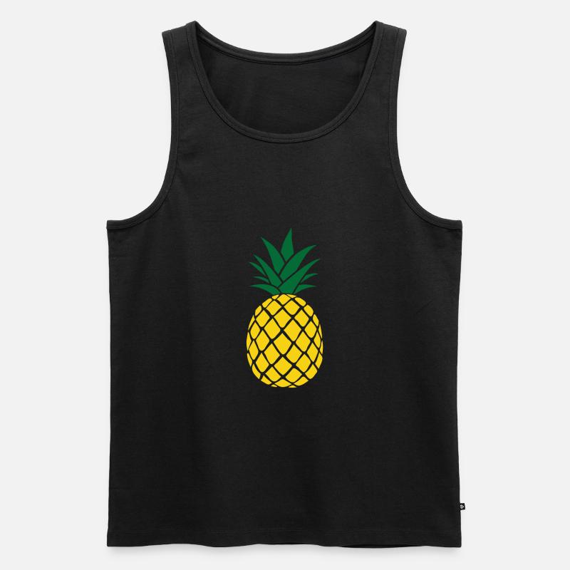 Ananas Ananas - Männer Premium Bio Tank Top - Schwarz