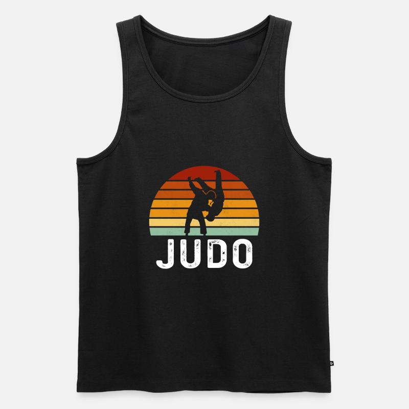 judo retro - Männer Premium Bio Tank Top - Schwarz