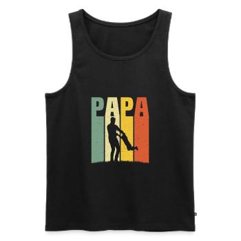 T-shirt père et fils cadeau papa fille papa fils - Débardeur bio Premium Homme - noir - Devant - Michal (187cm)