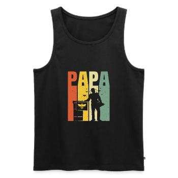 dad beekeeper t-shirt dad beekeeping - Men's Premium Organic Tank Top - black - Front - Michal (187cm)