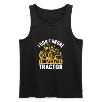 Ich schnarche nicht Ich träume, ich bin ein Traktor - Männer Premium Bio Tank Top - Schwarz - Vorne - AI Model Male 178 light (178cm)