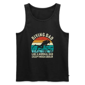 Diving Dad gift for scuba diving dad - Men's Premium Organic Tank Top - black - Front - Michal (187cm)