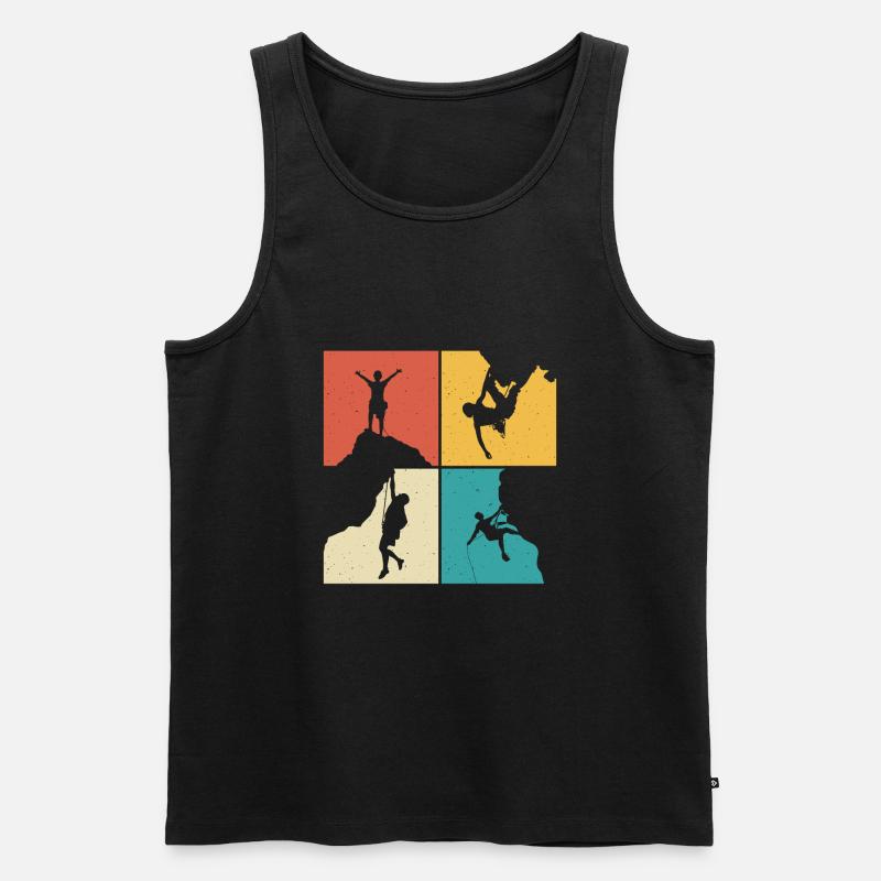 Bergklettern - Männer Premium Bio Tank Top - Schwarz