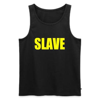 Slave - Débardeur bio Premium Homme - noir - Devant - AI Model Male 178 light (178cm)