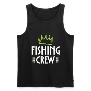 Fishing Crew - Männer Premium Bio Tank Top - Schwarz - Vorne - Michal (187cm)