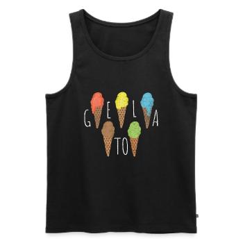 Eis - Männer Premium Bio Tank Top - Schwarz - Vorne - Michal (187cm)