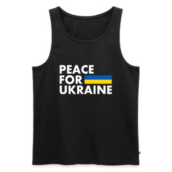 Peace for ukraine - Men's Premium Organic Tank Top - black - Front - Michal (187cm)