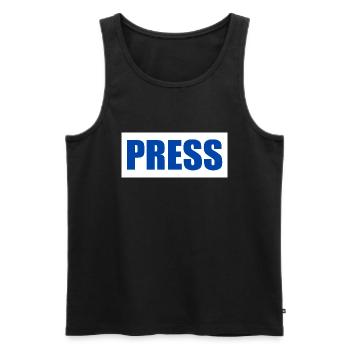 Press - Männer Premium Bio Tank Top - Schwarz - Vorne - Michal (187cm)