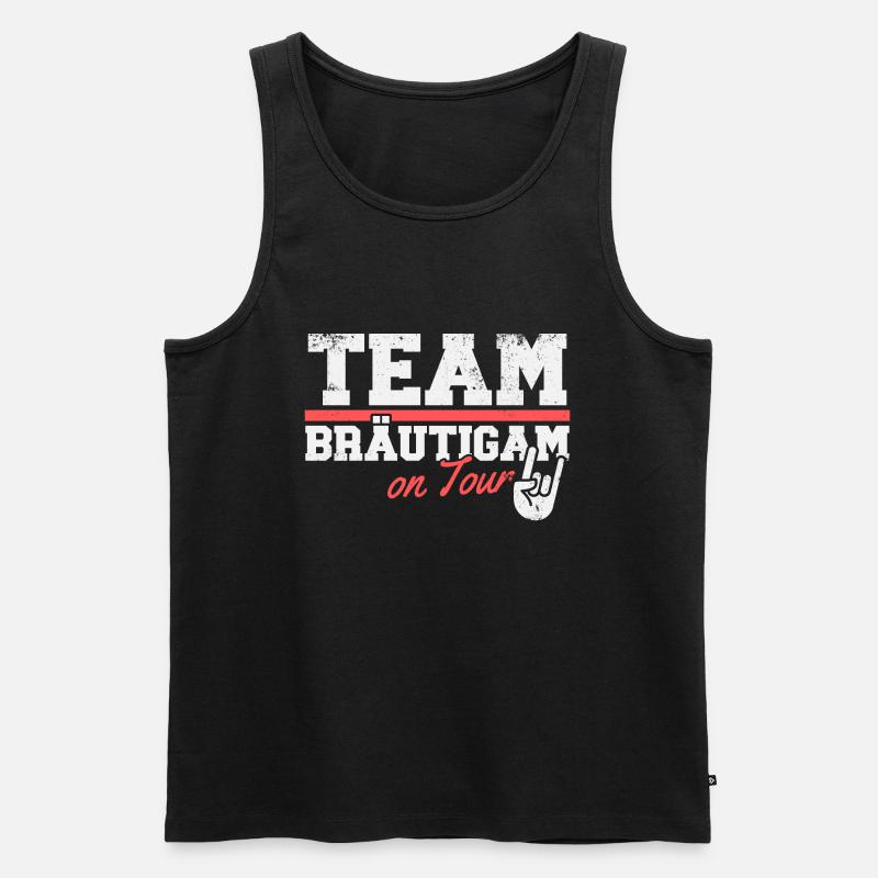 Team Bräutigam Junggesellenabschied - Männer Premium Bio Tank Top - Schwarz