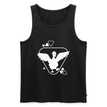 Cygne - Oiseau Nature Conservation Amoureux des animaux - Débardeur bio Premium Homme - noir - Devant - Michal (187cm)