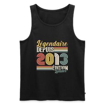 Légendaire Depuis 2013 - Débardeur bio Premium Homme - noir - Devant - AI Model Male 178 light (178cm)