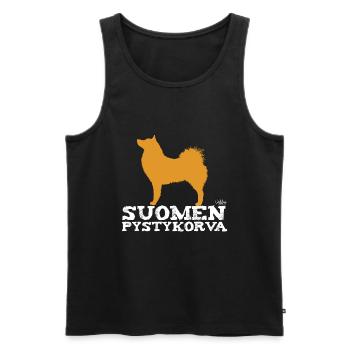 Finnish Spitz - Männer Premium Bio Tank Top - Schwarz - Vorne - AI Model Male 178 light (178cm)