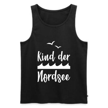 KIND DER NORDSEE - Männer Premium Bio Tank Top - Schwarz - Vorne - AI Model Male 178 light (178cm)