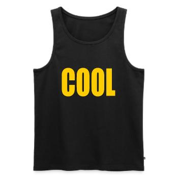 Cool - Männer Premium Bio Tank Top - Schwarz - Vorne - AI Model Male 178 light (178cm)