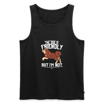 slkfriendly4 - Männer Premium Bio Tank Top - Schwarz - Vorne - AI Model Male 178 light (178cm)