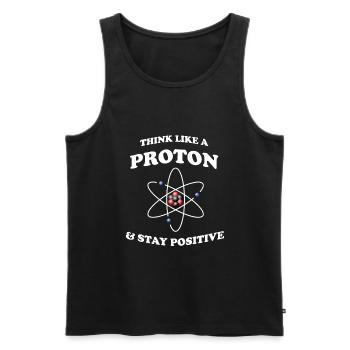 Proton Stay Positive - Débardeur bio Premium Homme - noir - Devant - AI Model Male 178 light (178cm)