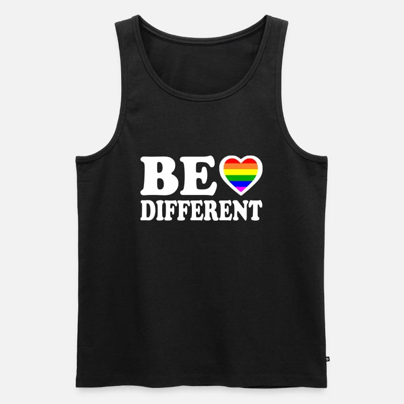 Be different - Männer Premium Bio Tank Top - Schwarz