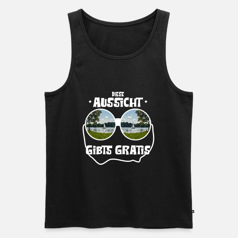 This view is free ! - Men's Premium Organic Tank Top - black