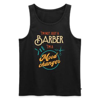 I'm Not Just A Barber I'm A Mood Changer Retro - Men's Premium Organic Tank Top - black - Front - AI Model Male 178 light (178cm)