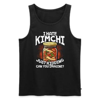 Kimchi Snacks Südkoreanisches köstliches Essen - Männer Premium Bio Tank Top - Schwarz - Vorne - Michal (187cm)