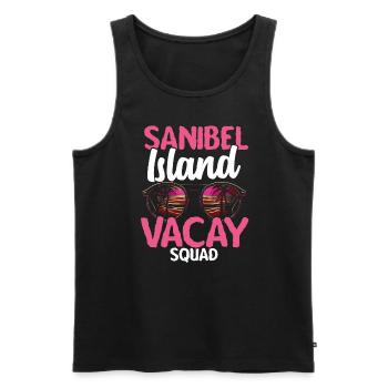 Sanibel Island Beach – Vacances d’été en Floride - Débardeur bio Premium Homme - noir - Devant - AI Model Male 178 light (178cm)