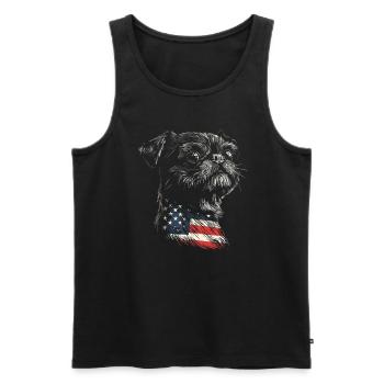 Griffon Welpe Liebhaber Hund Brüsseler Griffon - Männer Premium Bio Tank Top - Schwarz - Vorne - AI Model Male 178 light (178cm)