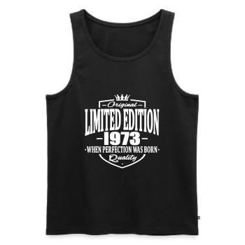 Limited edition 1973 - Männer Premium Bio Tank Top - Schwarz - Vorne - Michal (187cm)