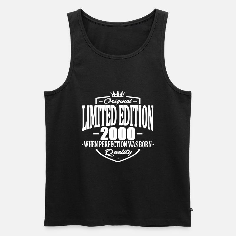 Limited edition 2000 - Männer Premium Bio Tank Top - Schwarz