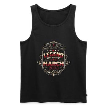 20. geburtstag März 2003 - Männer Premium Bio Tank Top - Schwarz - Vorne - Michal (187cm)