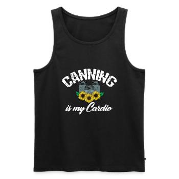 Homesteader Canning is my Cardio Food Perservation - Männer Premium Bio Tank Top - Schwarz - Vorne - AI Model Male 178 light (178cm)