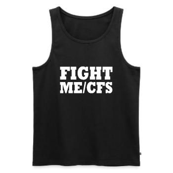 Me/cfs - fight me/cfs - Männer Premium Bio Tank Top - Schwarz - Vorne - AI Model Male 178 light (178cm)