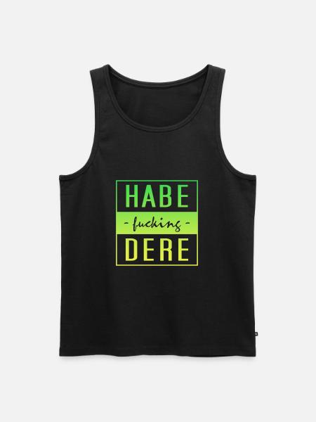 Habe dere - Männer Premium Bio Tank Top - Schwarz