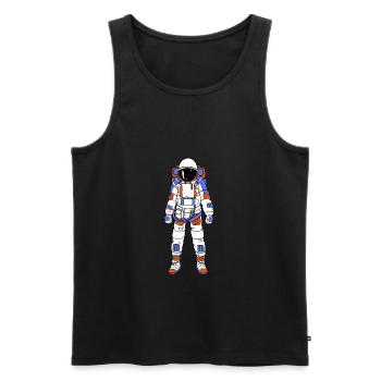 Astronaut - Männer Premium Bio Tank Top - Schwarz - Vorne - Michal (187cm)