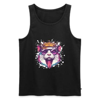 Hamster Birthday Funny Party - Men's Premium Organic Tank Top - black - Front - Michal (187cm)