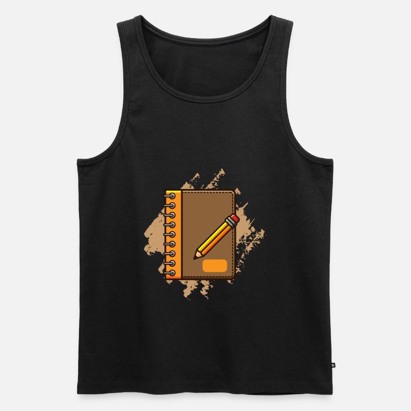Hausaufgabenheft, geschenk schule einschulung - Männer Premium Bio Tank Top - Schwarz