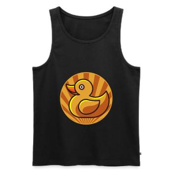 Rubber duck, squeaky duck baby toy - Men's Premium Organic Tank Top - black - Front - AI Model Male 178 light (178cm)
