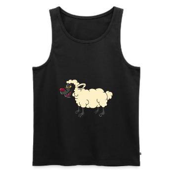 Wolf im Schafspelz, tierisch märchen geschenk - Männer Premium Bio Tank Top - Schwarz - Vorne - AI Model Male 178 light (178cm)