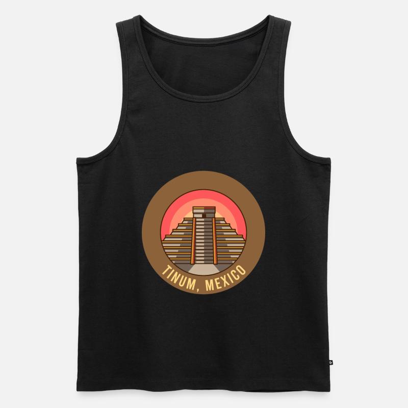 Tinum, Mexique Chichen Itza Amérique du Sud - Débardeur bio Premium Homme - noir