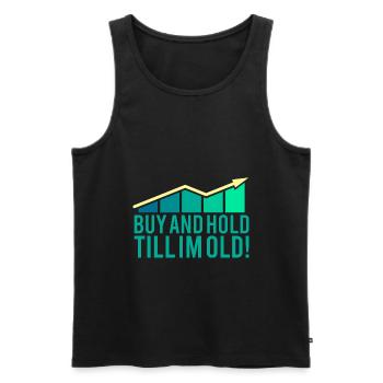Buy and hold, geschenk börse aktien trading - Männer Premium Bio Tank Top - Schwarz - Vorne - Michal (187cm)
