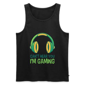 Gaming Headset, geschenk gaming videospiel nerd - Männer Premium Bio Tank Top - Schwarz - Vorne - AI Model Male 178 light (178cm)