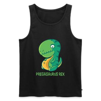 Dinosaurier in der Schwangerschaft - Männer Premium Bio Tank Top - Schwarz - Vorne - Michal (187cm)